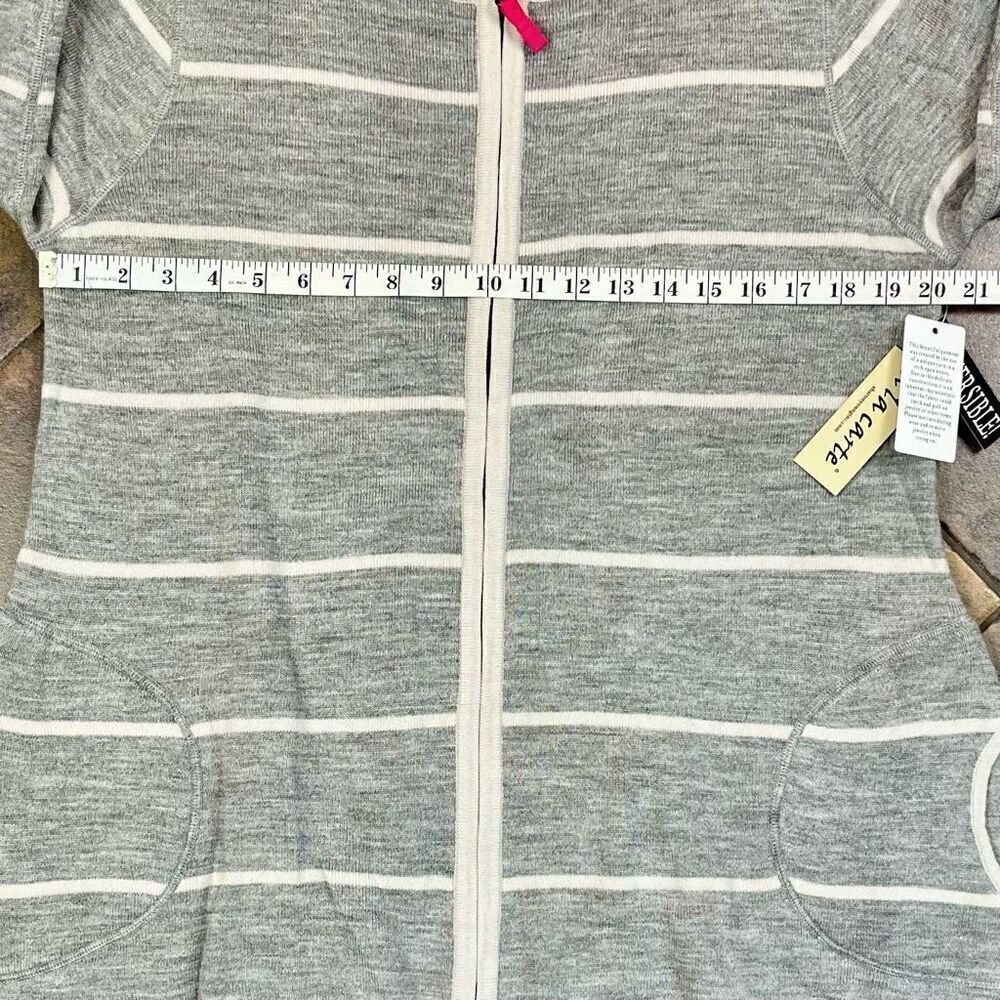 NWT A La Carte Reversible Zip Up Striped Jacket Medium - Picture 11 of 13